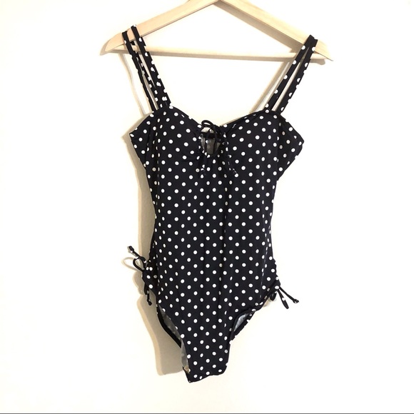 Beach Cabana Other - Beach Cabana Navy Polka Dot One-Piece Swimsuit
